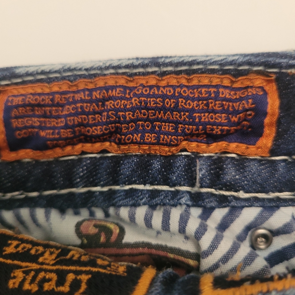 Rock Revival Durk Wash Easy Boot Irene Jeans Size 29 - Picture 14 of 15